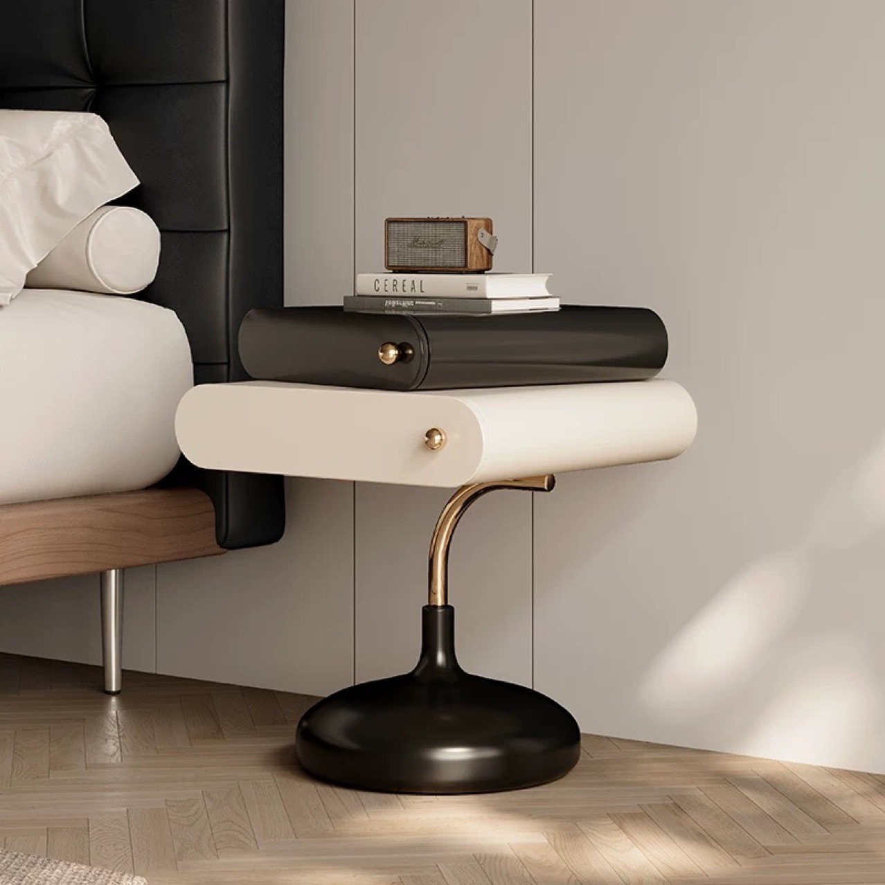 Italian Minimalist Bedside Table Side Table Small Designer Luxury High-End Feel Bedroom Creative Living Room Sofa Side Table