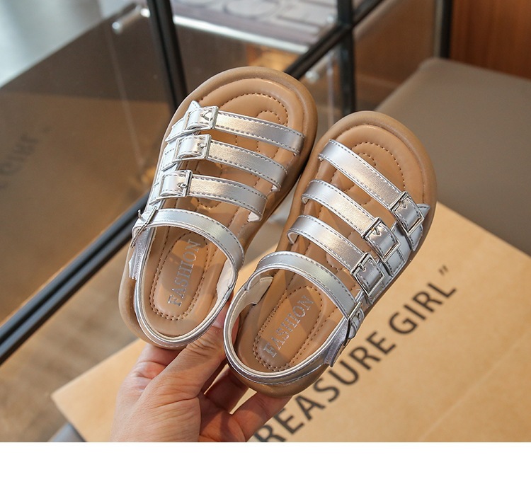 Mädchen Gladiator Sandalen Mit Knöchelriemen Für Den Sommer_voghion.com