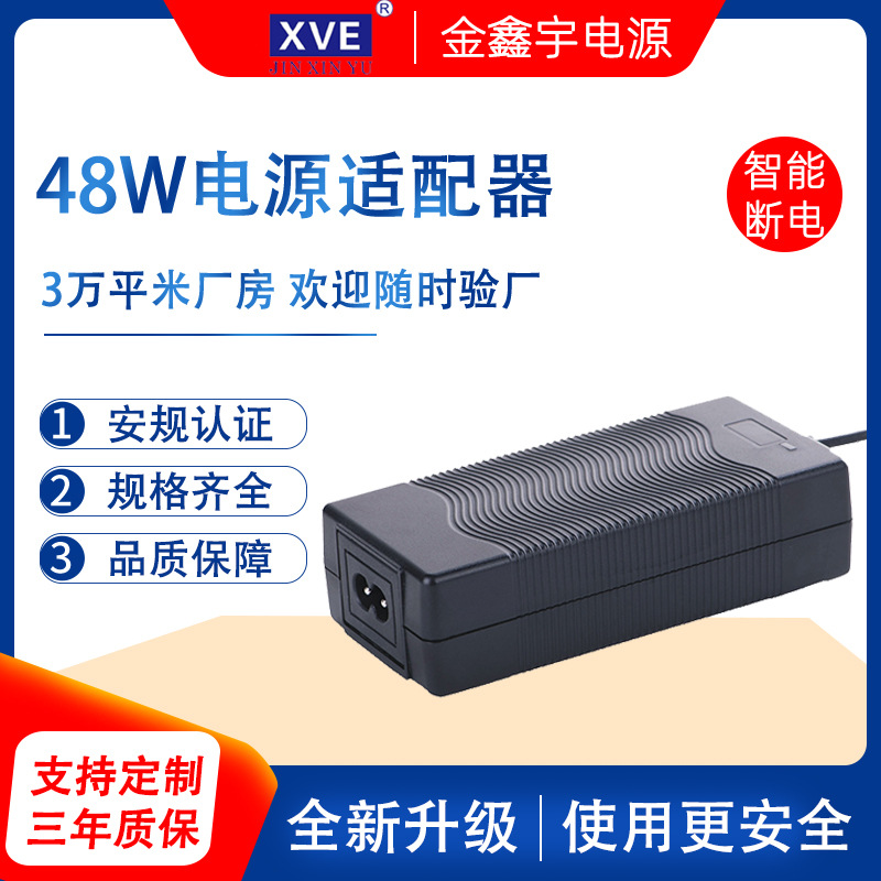 深圳工厂电动工具扫地机美容仪脱毛仪电动车充电器 48W电源适配器