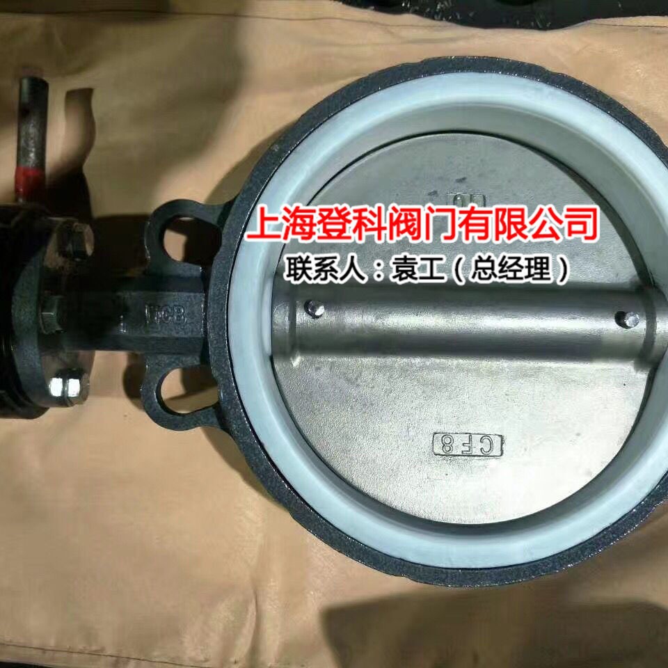 蜗轮蜗杆D371FP-10C DN200铸钢体 304板 四氟密封对夹蝶阀软密封