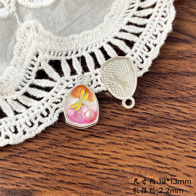 ハイエンドのレトロなフランスのモネの庭の油絵花蝶ペンダント diy ネックレスブレスレット耳ジュエリーアクセサリー|undefined
