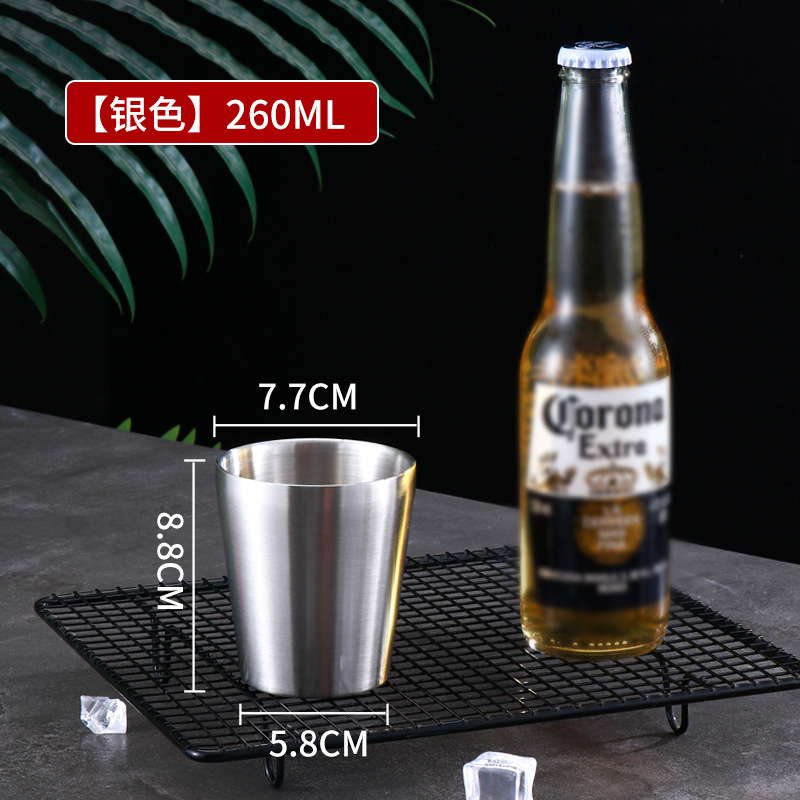 韓国式304ステンレスコップ大容量ビールコップ厚い二重レストランティーカップコーヒーカップジュースカップ|undefined