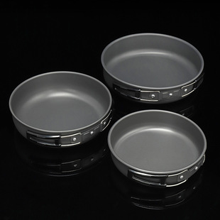 Outdoor Barbecue Frying Camping Cookware Portable Folding Frying Pan Grill Pan Wok Set Cookware Stove