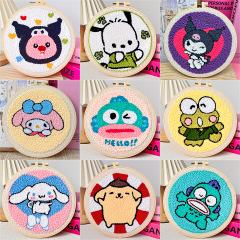 スタンプ刺繍diy手作り刺繍材料包針児童学生手作り課編み刺繍置物ストラップスタンプ