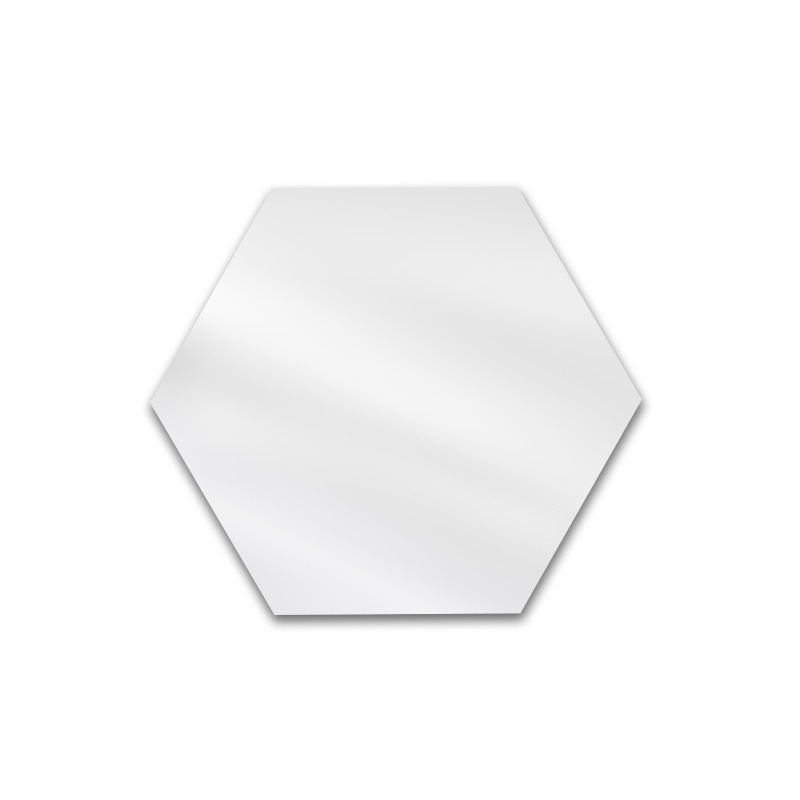 Espejo decorativo de pared autoadhesivo espejo de tocador de cuerpo completo fondo hexagonal pared costura hexagonal red espejo rojo