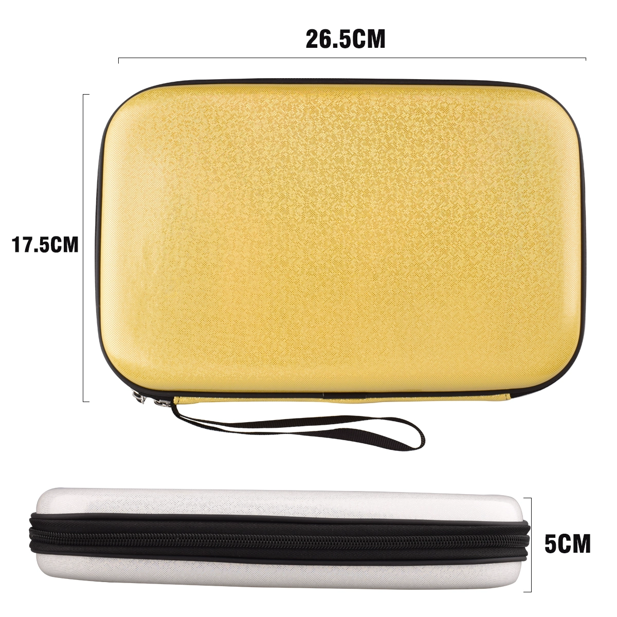 Racket for table tennis, capacious square handheld protective case, fall protection