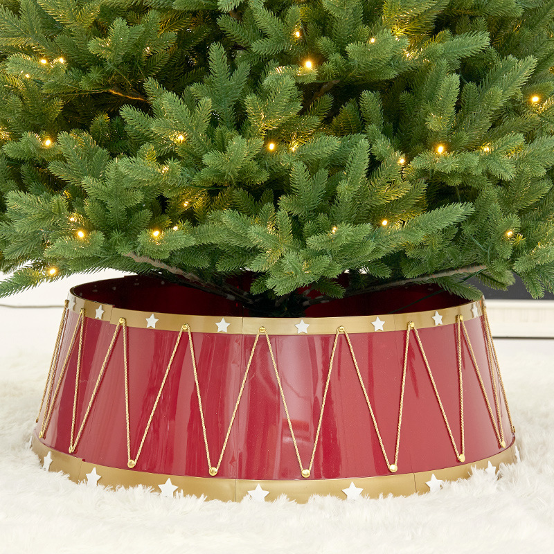 Árbol de Navidad transfronterizo, falda de árbol, base de árbol de Navidad redonda tridimensional, valla de cobertura, falda de árbol, suministros de Navidad, alrededor del árbol de Navidad