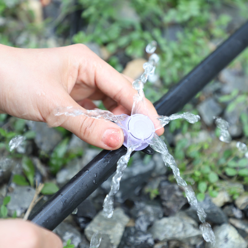 5 agujeros goteo púrpura compensación de presión ahorro de agua goteo ajustable accesorios de irrigación por goteo no incluidos impuestos