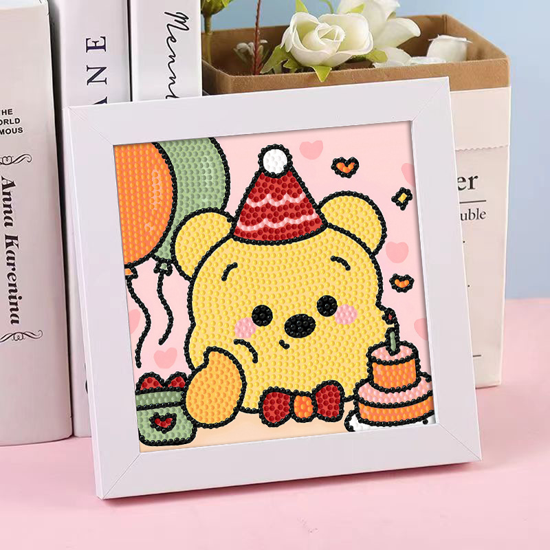 Diamante infantil DIY hecha a mano con material de marco paquete de dibujos animados Sanliou pegatinas de diamante regalo al por mayor pinturas de mampostería