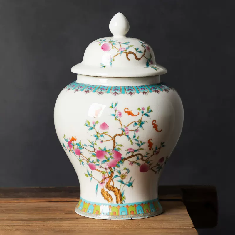 中式国风茶叶罐空罐茶罐普洱茶存茶罐家用密封罐白茶绿茶储存罐