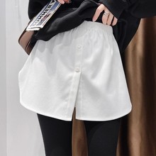 小屁帘女下摆秋冬季大码胖mm内搭叠穿遮臀短裙卫衣打底神器半身裙