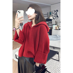美洋MEIYANG【在庫あり】人気沸騰中セーター 本命年新年赤ウール混紡Vネックニット