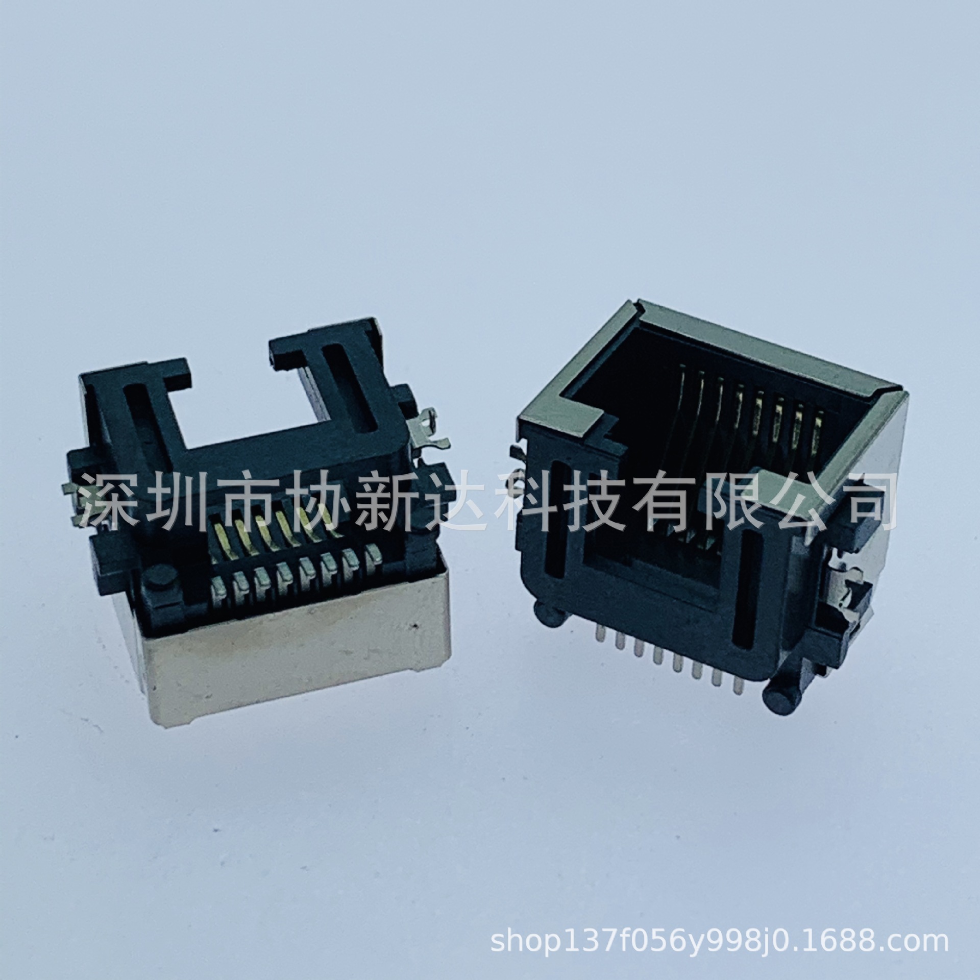 RJ45防水焊线式网口插座 8P8C 180°焊线防水母座 圆形RJ全塑黑胶-阿里巴巴