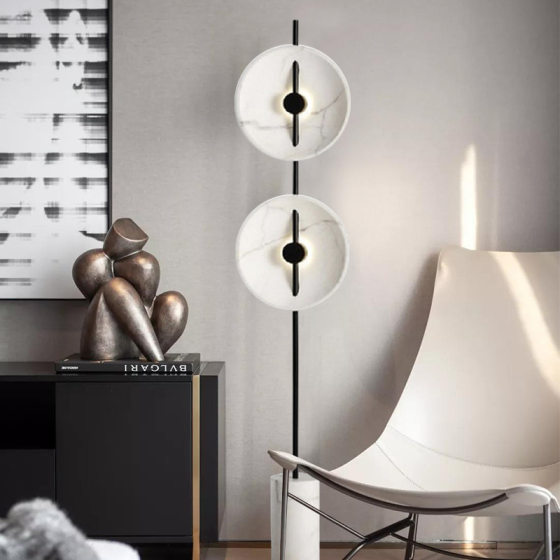 Post-modern creative jazz white marble living room floor lamp art bedroom sales department model room floor lamp