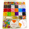 Square children's set with letters, beads, wholesale