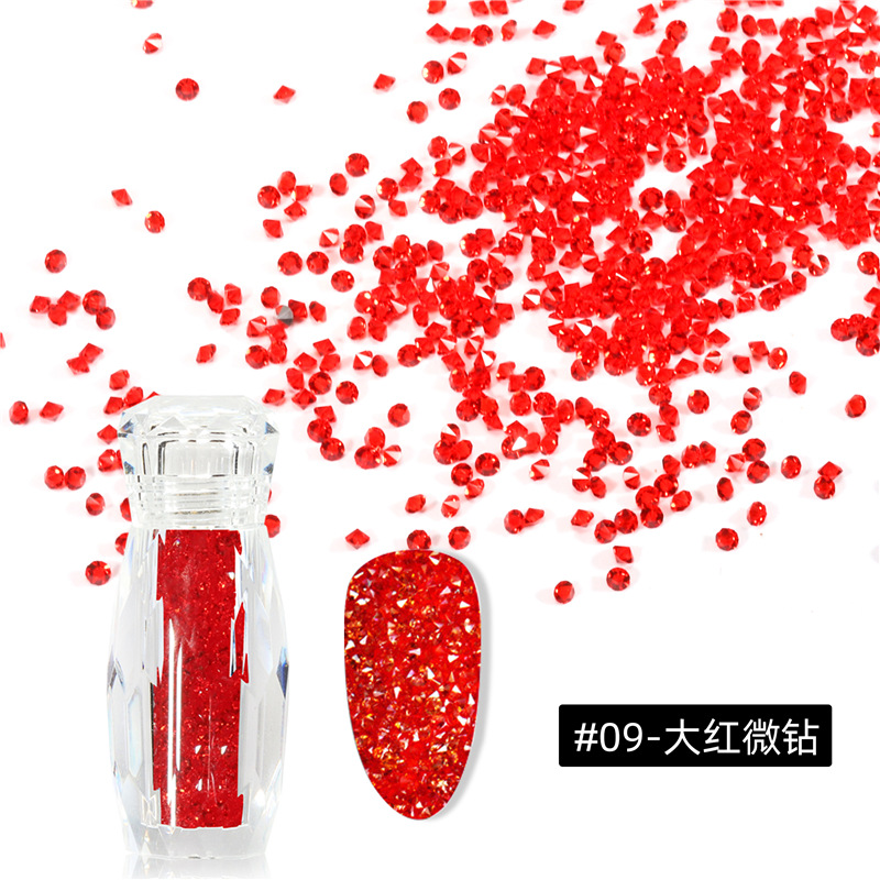 Exclusiva transfronteriza para arte de uñas, micro-diamantes, fantasía, cuentas de mago, uñas, perlas adhesivas, microperlas transparentes, micro-diamantes, botellas en stock