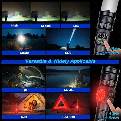 UV fənərlər, Ultra-Bright, Retractable, Portable, Type-C