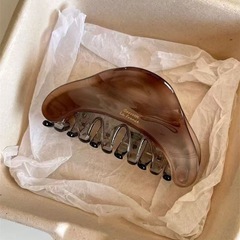 早秋复古拼色醋酸抓夹女气质百搭款后脑勺盘发夹高质量鲨鱼夹头饰