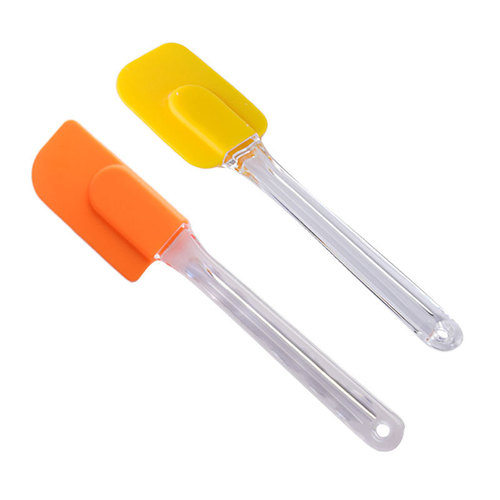 Transparent handle silicone spatula jam cream spreader baking tool cake turner baking silicone butter knife