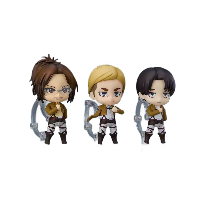 Фигурки (Attack on Titan) чиби подвижные, ≈10 см, раскрашенные, коллекционный набор