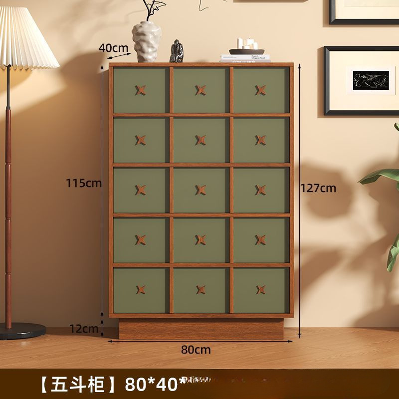 中古风五斗柜法式复古客厅边柜卧室储物柜床尾柜抽屉柜置物柜|undefined