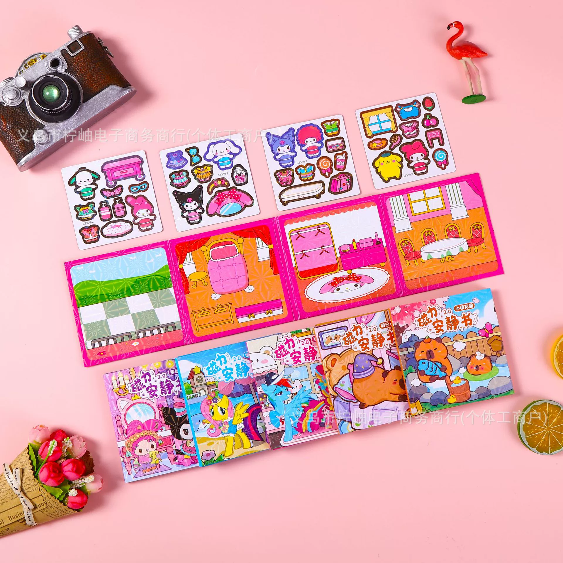 Магнитное притяжение тихая книга Полная серия Санрио Капибара Поли без разреза магнитные игрушки для девочек ручной работы