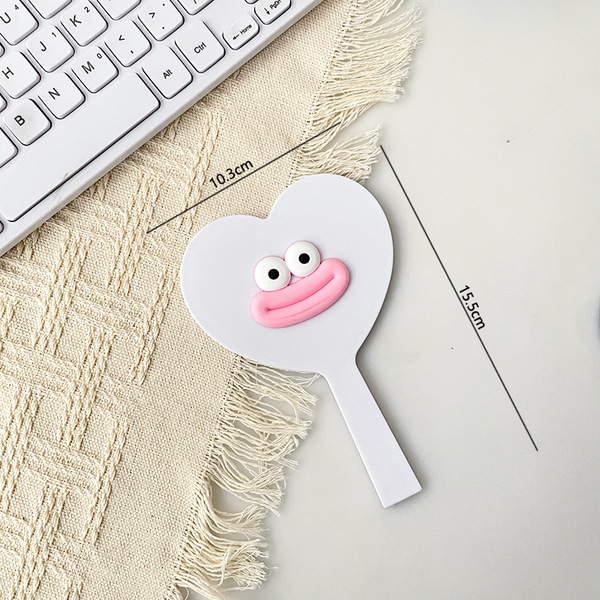 Cute cartoon handheld handle heart shaped for students