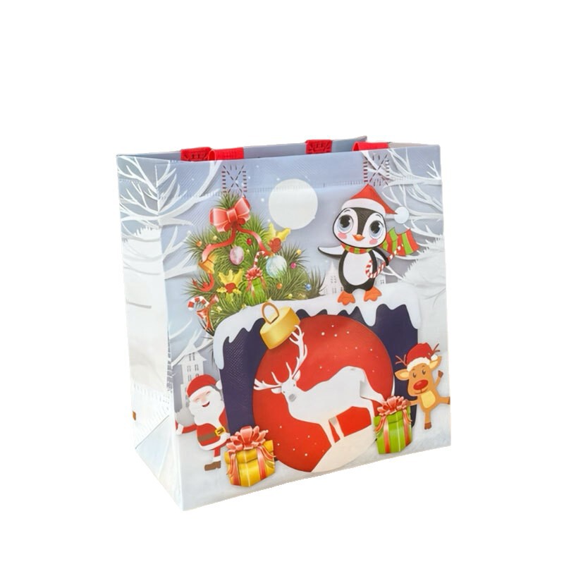 クリスマスアマゾン中号不織布サンタクロースヘラジカかわいいアニメ収納プレゼント手提げ布袋卸売り|undefined