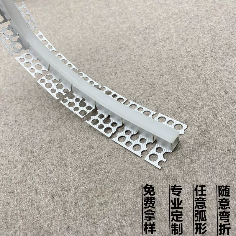 Двухслойная потолочная конструкция с любым гибким кружевом, предварительно встроенной дугообразной алюминиевой канавкой для линейного светильника