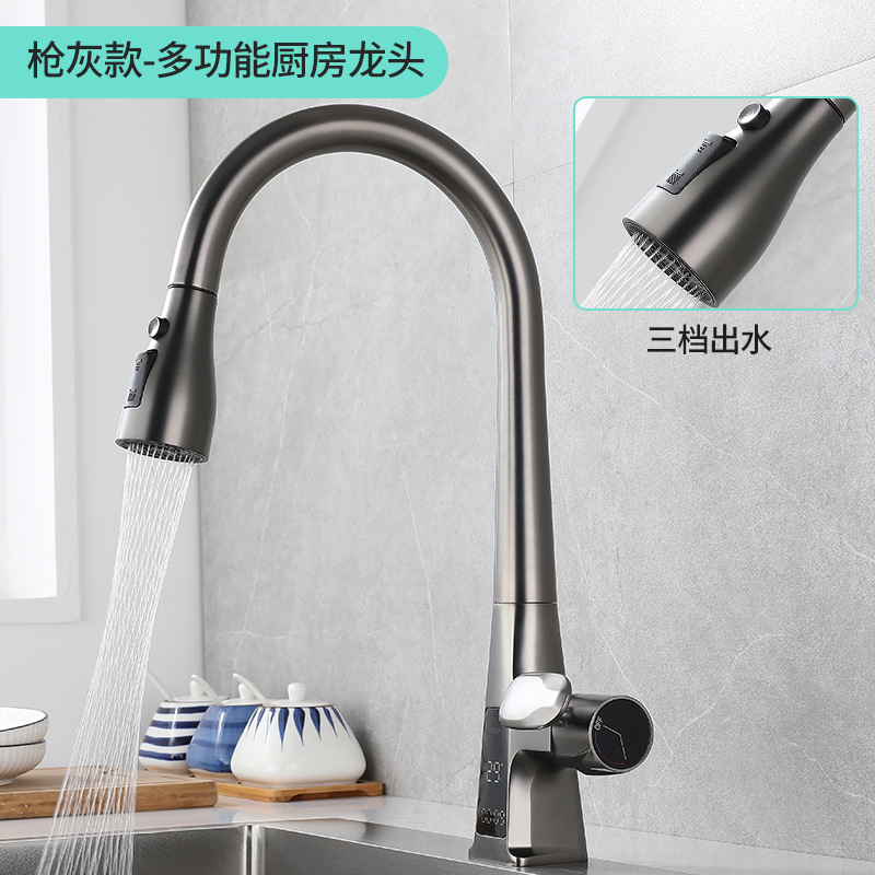 Pistola de grifo de tracción digital gris