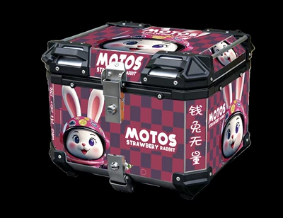 Motorcycle trunk — Capacity 36L/45L, Rounded Corners, Retro - 36l-qiantu-wuliang-installation-accessories-quick-release-base