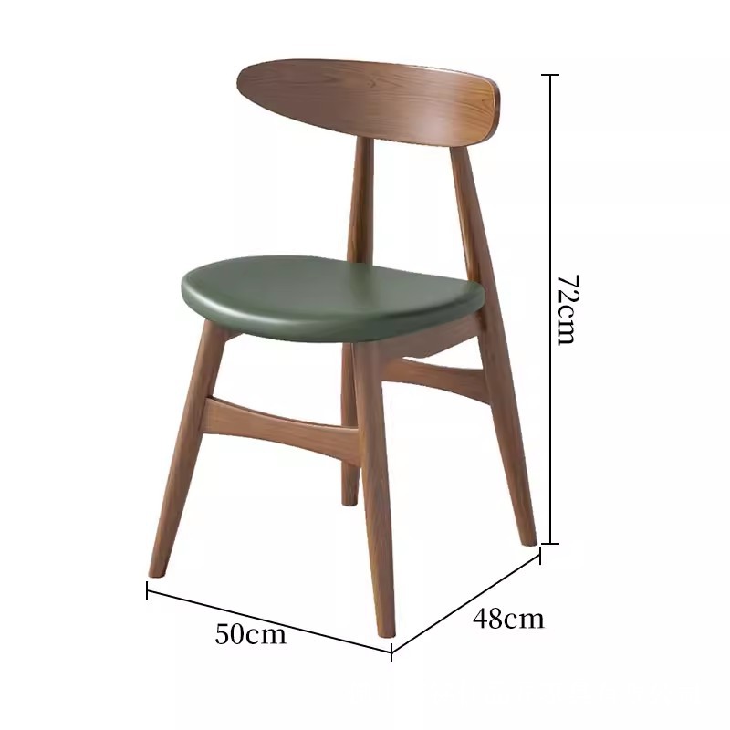 Silla de comedor de madera maciza para restaurante