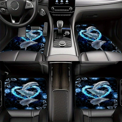 Car Floor Mats Four-Piece – Universal Foot Pad - 1-143-suit-58-3344cm-two-piece-set