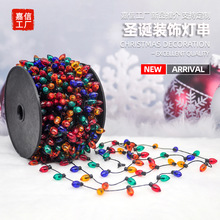 嘉信圣诞灯泡串 塑料明苯彩色假灯泡圣诞树小挂件节日装饰品批发