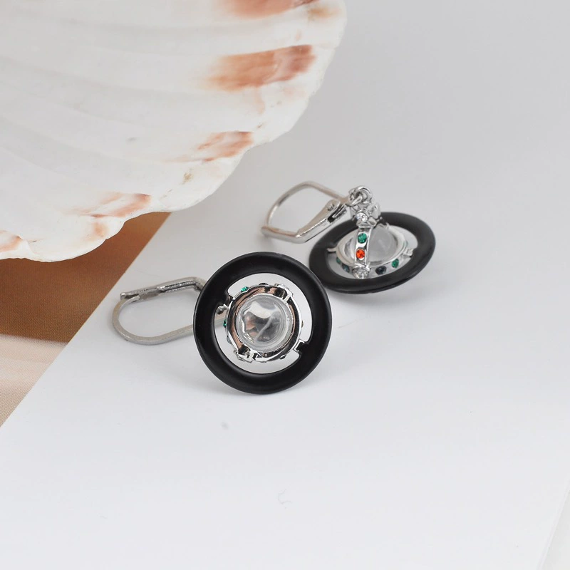 Fuchsia three dimensional earrings, enamel, factory direct supply