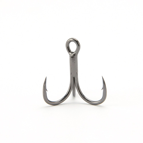 Luya 4 times strengthened three-hook blood groove hook anti-corrosion black nickel barb sharp fake bait hook fresh seawater fish hook batch