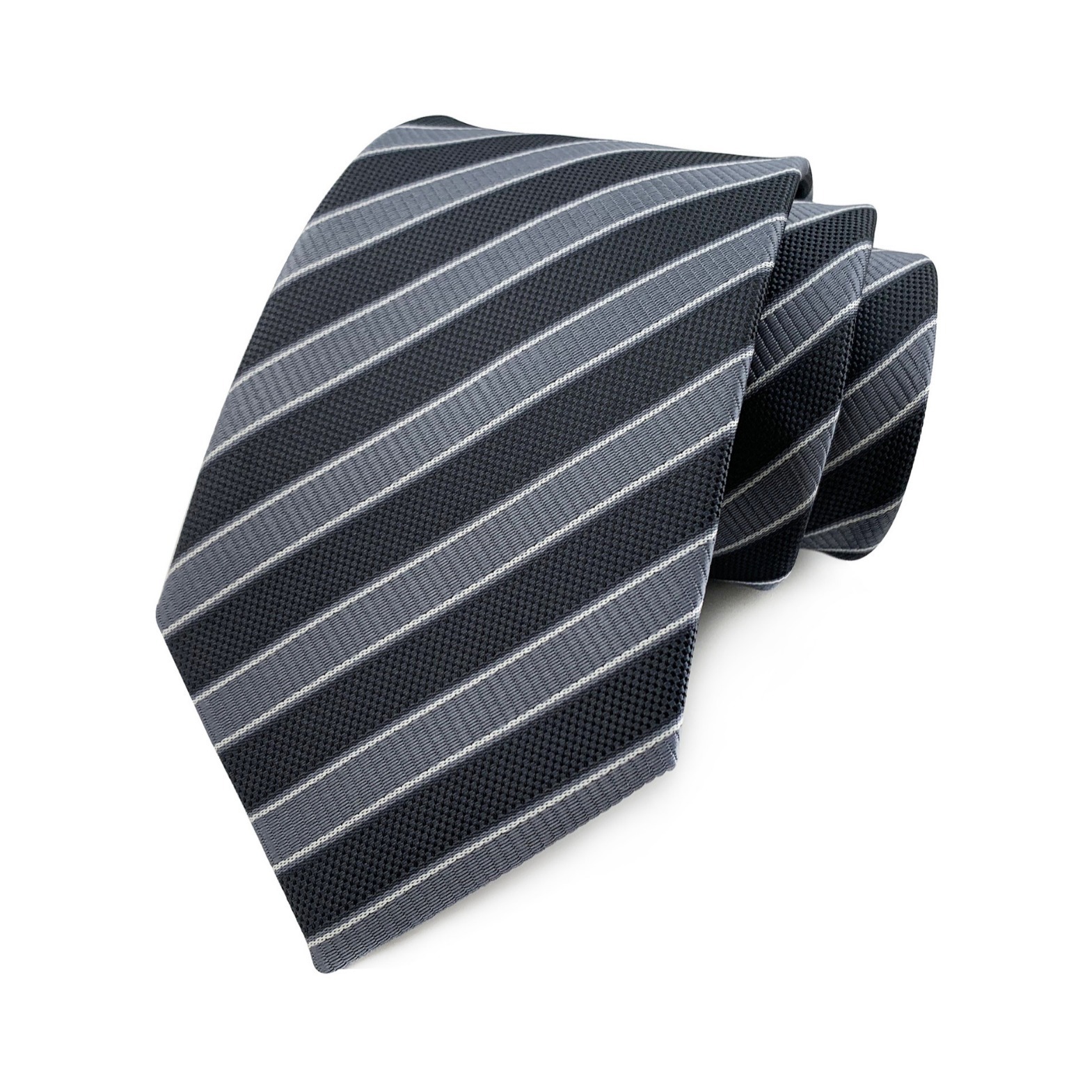 Formal Business Tie For Men Red And Black Striped Professional_voghion.com