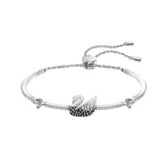 Swarovski Black and Blue Crystal Swan Bracelet — Elegant Korean Style, Drop Shipping Friendly