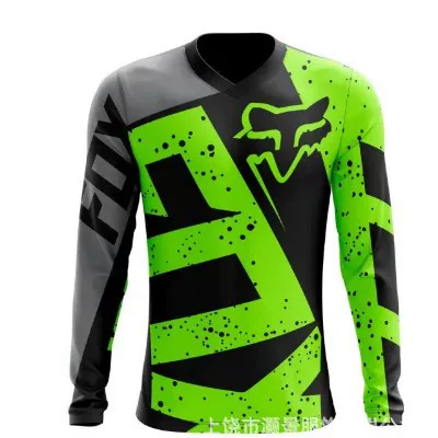 New Fox Off-Road Downhill Clothing, Motorcycle Racing Clothing, Cycling Clothing, Long-Sleeved Mountain Bike Quick-Drying Breathable T-Shirt