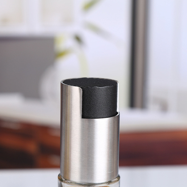 glass oil dispenser stainless steel