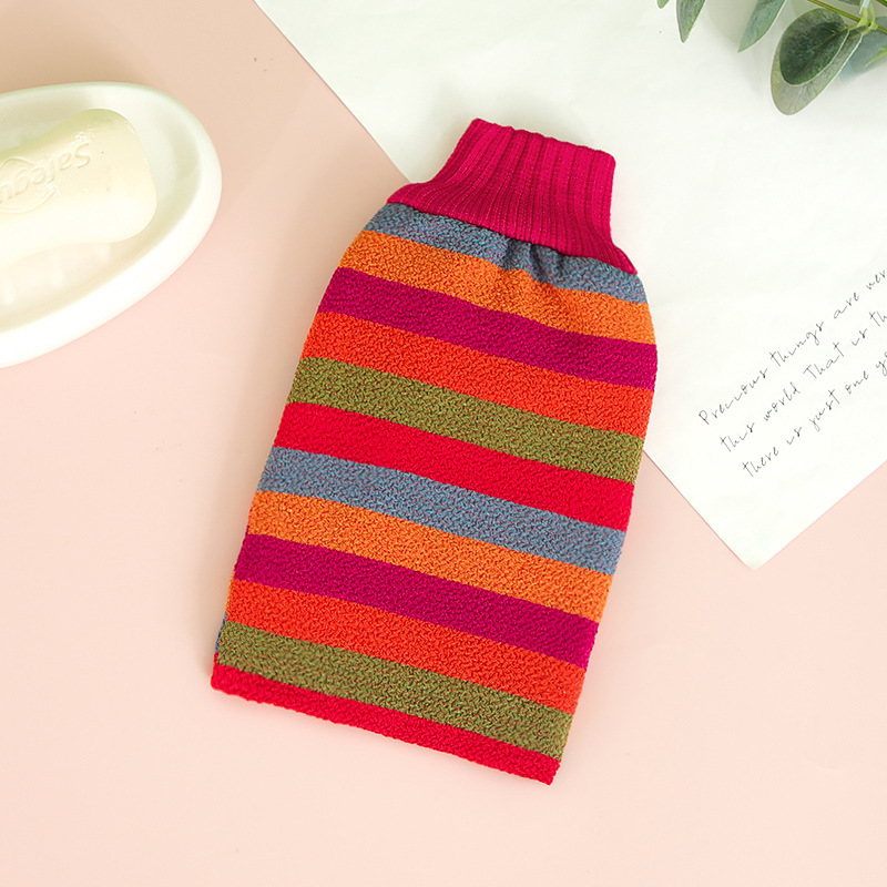 Nuevo toalla de doble cara para baños frotando barro espesar tela de baño de doble capa frotando barro espalda guante artefacto doméstico