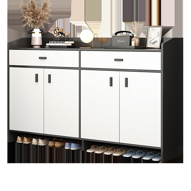 Casa puerta zapato gabinete pasillo Entrada gran capacidad de almacenamiento integrado simple multi-capa pasillo armario zapato gabinete