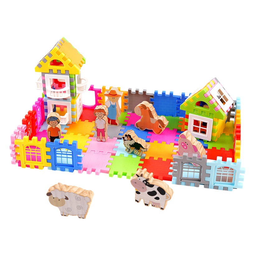 Nuevos bloques de construcción grandes bloques de construcción de Casa de partículas grandes cuadrados niños ensamblados Juguetes Educativos de jardín de infantes al por mayor