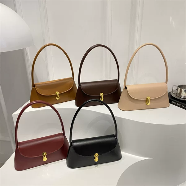 2025 Simple and Stylish Women's Bag Versatile New Trendy Internet Celebrity Personality Crossbody Shoulder Bag French Niche Underarm Bag