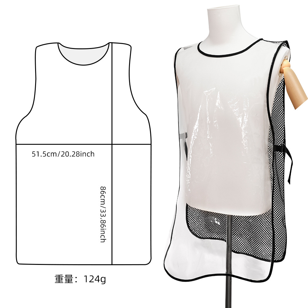 TPU impermeable aceite chaleco peluquero trajes delantal teñido caliente comercial nuevo servicio técnico ropa