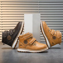 跨境儿童马丁靴女童大黄靴2025秋冬新款户外草原男孩男童靴子单靴