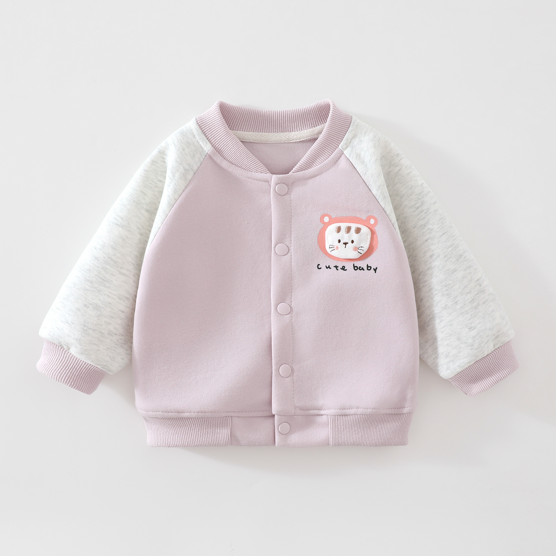 Baby autumn clothing, boys' and girls' baseball jacket, spring and autumn cartoon cardigan jacket for girls, outerwear for going out