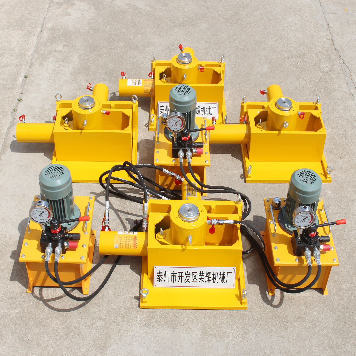 厂家直销100吨三维顶升系统 三维千斤顶 同步千斤顶PLC电动液压