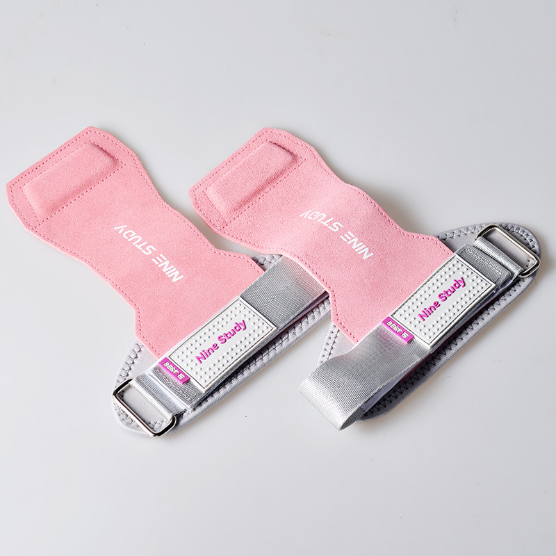 重量挙げ鉄棒牛革手のひら男女フィットネス手袋腕保護体が上に向かって無理にグリップ力を補助するベルトを引っ張る