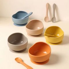爆発的な母子用品補助食器子供食器シリコンボウル赤ちゃん食事吸盤カタツムリボウル赤ちゃん補助ボウル